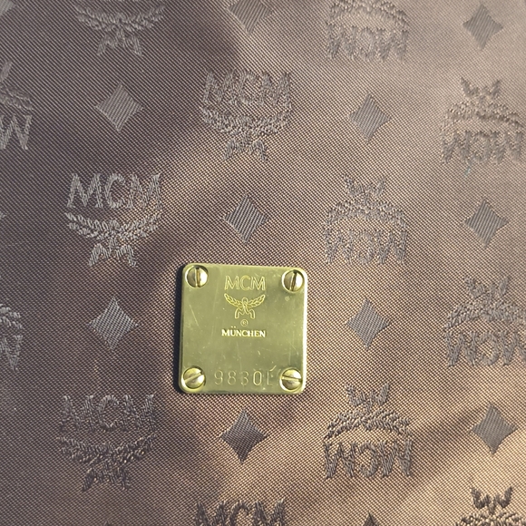 MCM Visetos Brown Coated Canvas Chain Tote Bag | Gold Hardware | Authentic - Picture 5 of 11